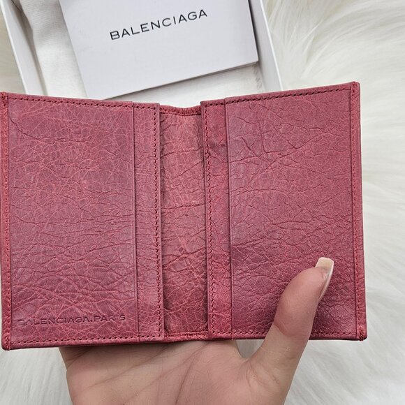 Balenciaga Light Pink Leather Card Holder - Picture 7 of 15